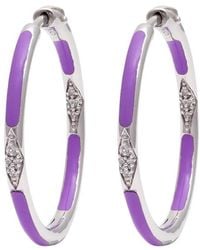 Diamond Select Cuts - 0.06 Ct. Tw. Diamond Hoops - Lyst