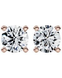 Lab Grown Diamonds - 14k Rose Gold 4.00 Ct. Tw. Lab-grown Diamond Studs - Lyst