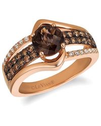 Le Vian - Chocolatier 14K Strawberry 1.58 Ct. Tw. Diamond & Smoky Quartz Ring - Lyst