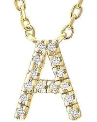 Jane Basch - Vermeil Diamond Initial Necklace -Z) - Lyst
