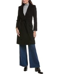 Fleurette - Notch Collar Wool Wrap Coat - Lyst