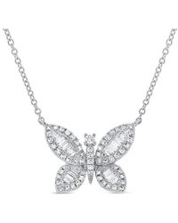 Sabrina Designs - 14k 0.31 Ct. Tw. Diamond Butterfly Necklace - Lyst