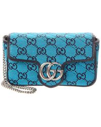 Gucci - GG Marmont Super Mini GG Canvas & Leather Shoulder Bag - Lyst