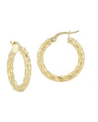 Italian Gold - 14k Small Twist Hoops - Lyst