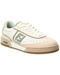 Fendi - Match Leather Sneakers - Lyst