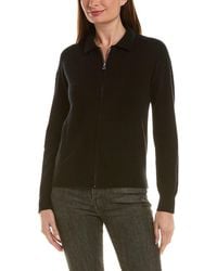 InCashmere - Zip Polo 100% Cashmere Cardigan - Lyst