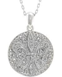 Gemstones - Silver 0.40 Ct. Tw. Diamond & White Topaz Necklace - Lyst