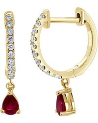 Sabrina Designs - 14k 0.50 Ct. Tw. Diamond & Ruby Drop Earrings - Lyst