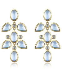 Nina Zhou Jewelry - 14K 5.92 Ct. Tw. Diamond & Moonstone Drop Earrings - Lyst
