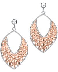 Genevive Jewelry - Two-tone Gold Over Silver Earrings - Lyst