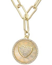 Juvell - 18k Plated Cz Heart Lariat Necklace - Lyst