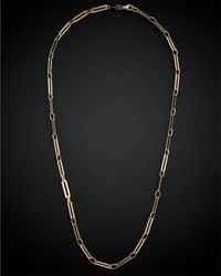 Italian Gold - 14k Polished Paperclip Necklace - Lyst