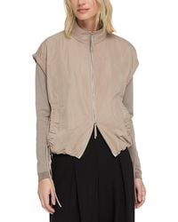 Lafayette 148 New York - Gathered Pocket Zip Front Vest - Lyst