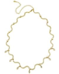 Savvy Cie - 18K Plated Cz Link Necklace - Lyst