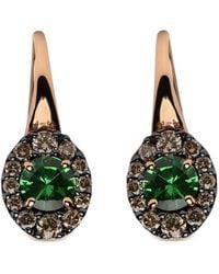 Haus of Brilliance - Colorful Gemstones 18K Rose 1.15 Ct. Tw. Diamond & Tsavorite Drop Earrings - Lyst