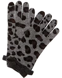 Forte - Fashion Leopard Bow Cashmere Gloves - Lyst