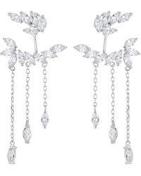 Eye Candy LA - Luxe Collection Cz Leaf Dangle Earrings - Lyst