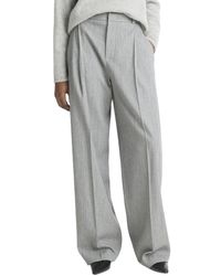 Vince - High Waist Wool-Blend Twill Trouser - Lyst