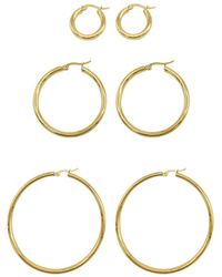 Adornia - 14k Plated Hoops - Lyst