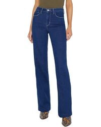 L'Agence - Clayton High-Rise Wide Leg Pant - Lyst