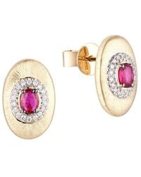 Gregg Ruth - 14K 0.49 Ct. Tw. Diamond & Ruby Earring - Lyst