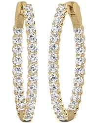 Diana M. Jewels - Diana M. Fine Jewelry 14k 5.00 Ct. Tw. Lab Grown Diamond Hoops - Lyst