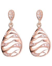 Genevive Jewelry - 18k Rose Gold Vermeil Earrings - Lyst