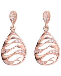 Genevive Jewelry - 18k Rose Gold Vermeil Earrings - Lyst