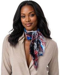 Blue Pacific - Leopard Rose Neckerchief - Lyst