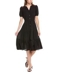 Nanette Lepore - Tweed Trim Shirtdress - Lyst