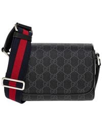 Gucci - Gg Super Mini Gg Supreme Canvas & Leather Crossbody - Lyst