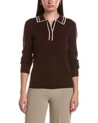 Bruno Magli - Double Tipped Wool & Cashmere-blend Polo Sweater - Lyst