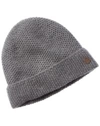 Bruno Magli - Honeycomb Stitched Cuffed Cashmere Hat - Lyst