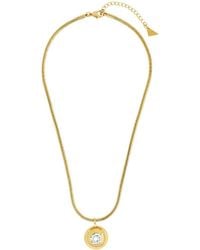 Sterling Forever - Cz Zora Dome Pendant Necklace - Lyst