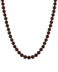 Splendid - Rhodium Plated Silver 9-10mm Pearl Necklace - Lyst