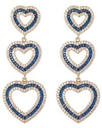 Eye Candy LA - The Luxe Collection Cz Tier Heart Drop Earrings - Lyst