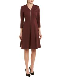 Lafayette 148 New York Rosalie A-line Dress - Purple