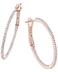 Sabrina Designs - 14k Rose Gold 0.46 Ct. Tw. Diamond Hoops - Lyst