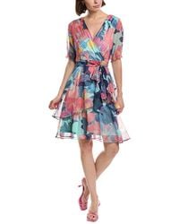Tahari - Printed Mini Dress - Lyst