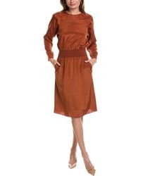 Lafayette 148 New York - Blouson Silk-blend Dress - Lyst