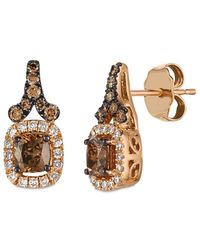 Le Vian - Chocolatier 14k Strawberry Gold 0.77 Ct. Tw. Diamond Earrings - Lyst