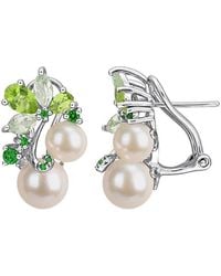 Rina Limor - 2.55 Ct. Tw. Gemstone & Pearl Dangle Earrings - Lyst