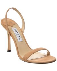 Jimmy Choo - Jenn 100 Suede Slingback Sandal - Lyst