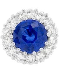 Diana M. Jewels - Fine Jewelry Platinum 9.32 Ct. Tw. Diamond & Sapphire Half-eternity Ring - Lyst