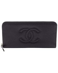 CHANEL - Leather Coco Mark Long Wallet Black (authentic Pre-loved) - Lyst