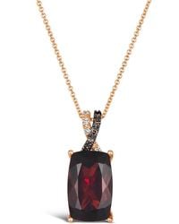 Le Vian - Le Vian 14K 6.81 Ct. Tw. Diamond & Garnet Pendant Necklace - Lyst