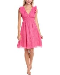 Madison Miles - Broderie Midi Dress - Lyst