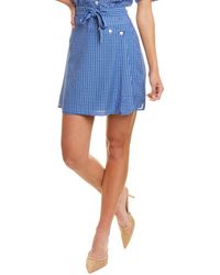The East Order Plaid Mini Skirt - Blue