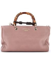 Gucci - Leather Bamboo Shopper Tote Medium (Authentic Pre-Loved) - Lyst