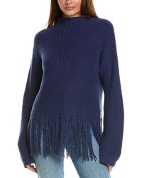 Hannah Rose - Hadley Mock Neck Cashmere-Blend Sweater - Lyst